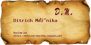 Ditrich Mónika névjegykártya